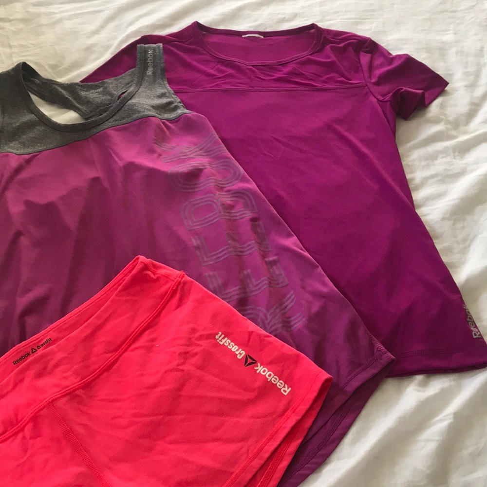 Reebok bundle T-shirt, tank top and shorts